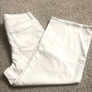 LOFT White Straight wide Leg Jeans Timeless Design 335